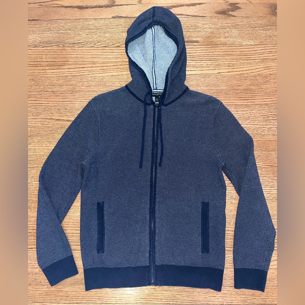 Banana Republic Navy Full-Zip Sweater